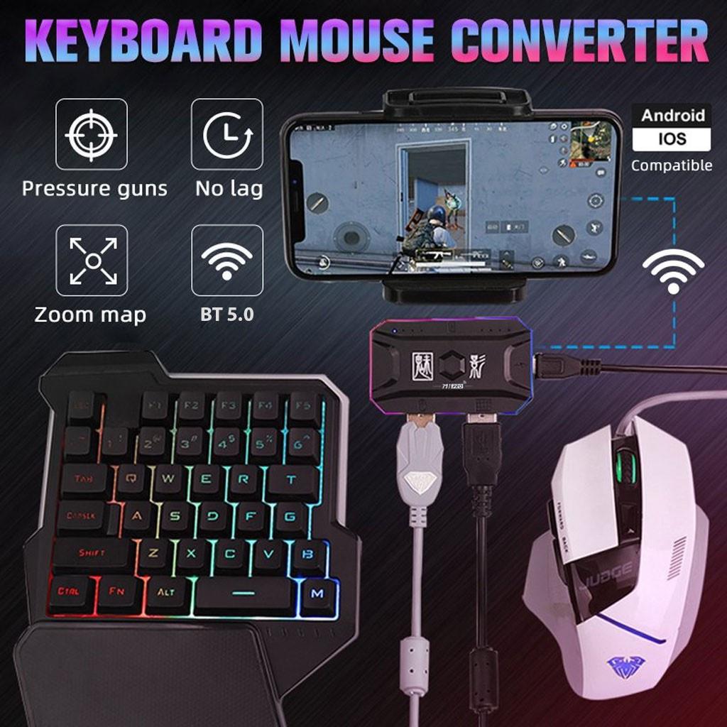 Meiying M1 Pro - bộ chuyển đổi bàn phím chuột chơi PUBG Mobile, Free Fire, COD hỗ trợ cả chip MediaTek