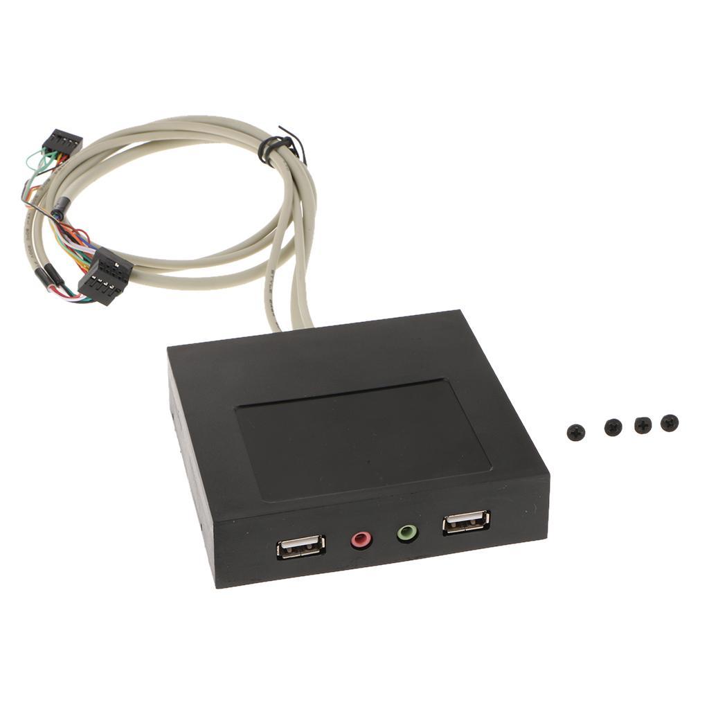 Floppy  Panel 2 Ports USB2.0 Hub Expansion Adapter 9Pin  Plug