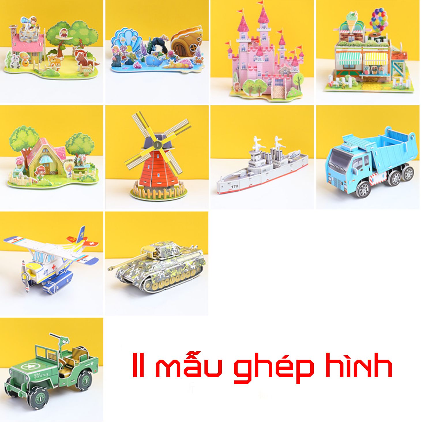 Bộ ghép hình 3D luyện kỹ năng cho bé
