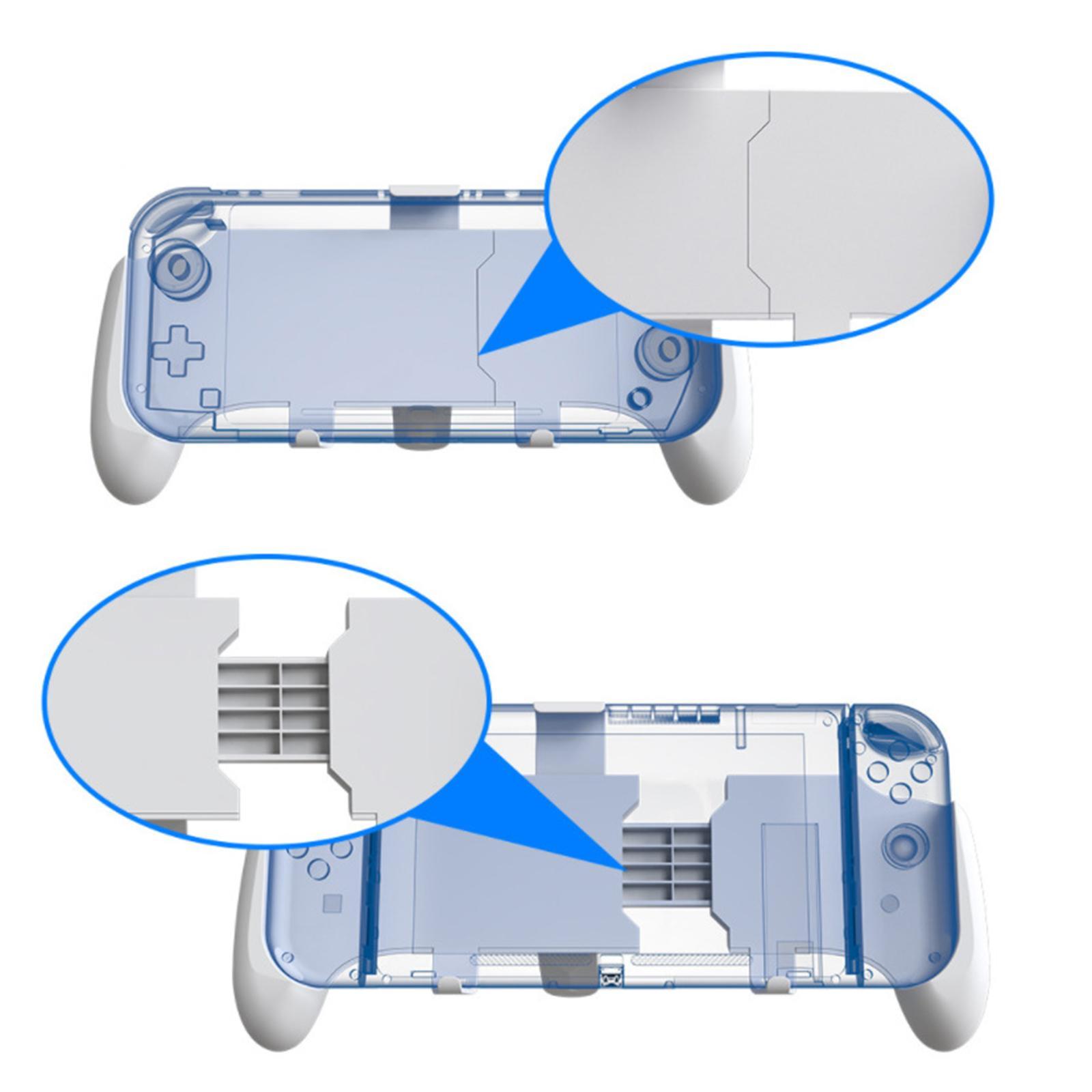 Detachable Handheld HandGrip Case Stand Organizer for Switch Lite/OLED White