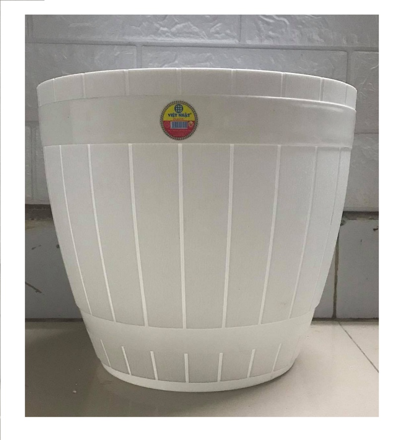 5 Chậu Nhựa Trồng Cây Việt Nhật Plastic No.2227 Màu Trắng