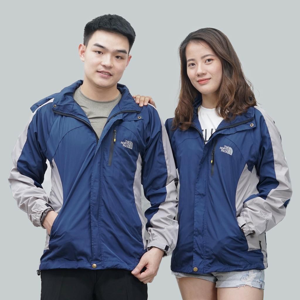 Áo khoác gió 2 lớp nam nữ TNF phối màu thời trang