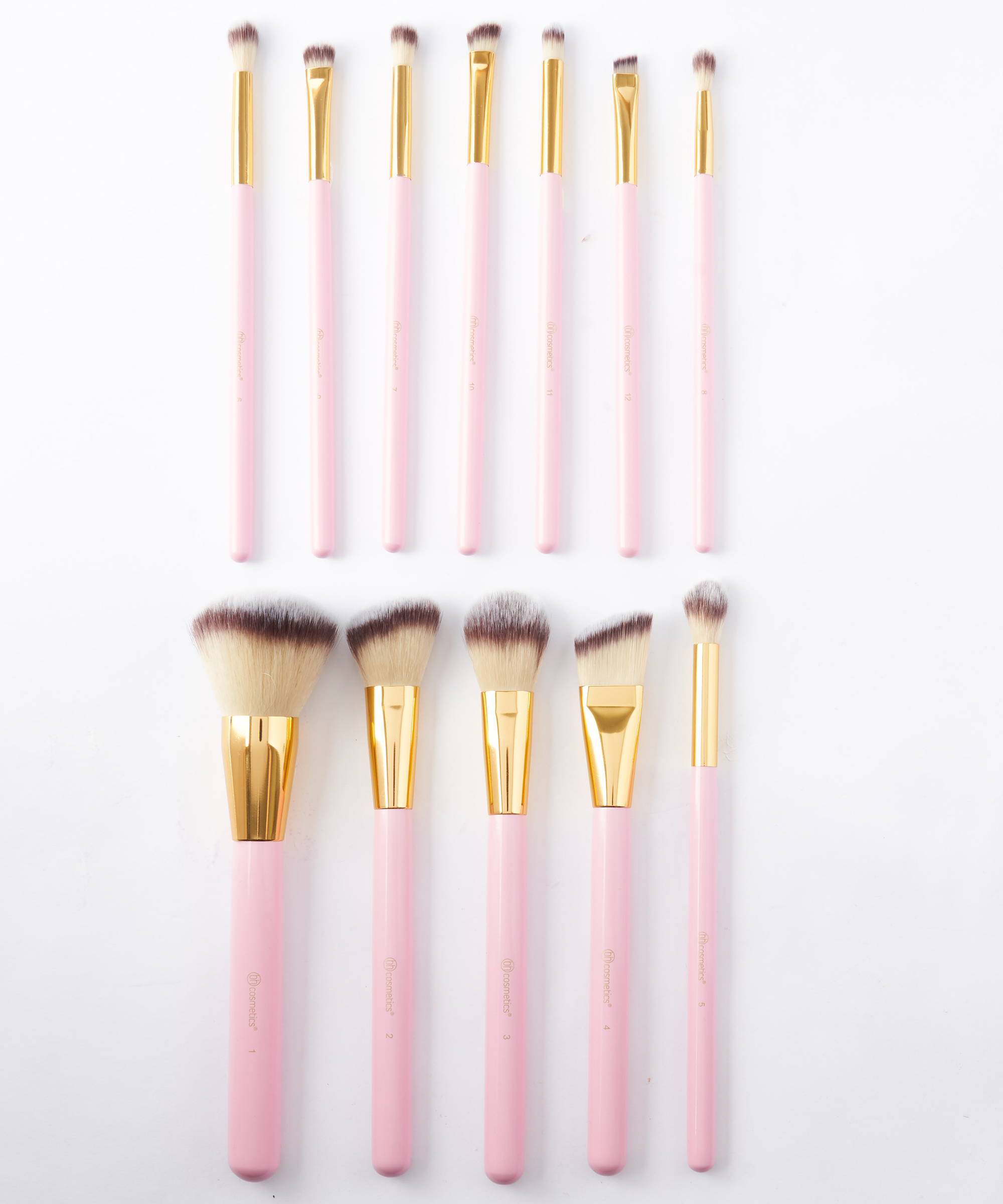 Bộ cọ BH Cosmetics Pink Studded Elegance 12 Piece Brush Set With Holder