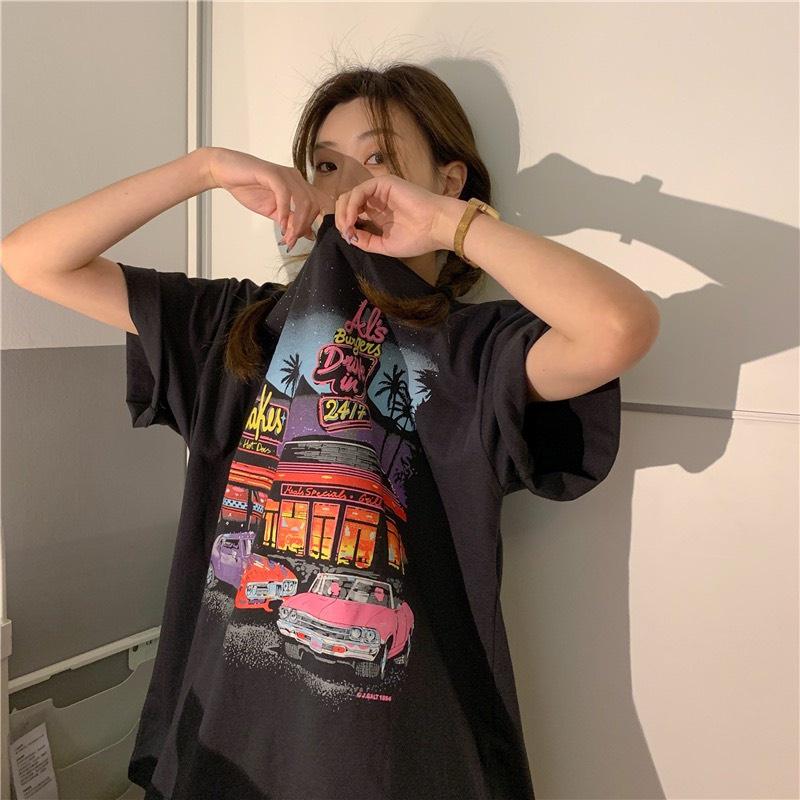 Áo thun nam nữ unisex tay lỡ, áo phông tay lỡ unisex form rộng oversize streetwear