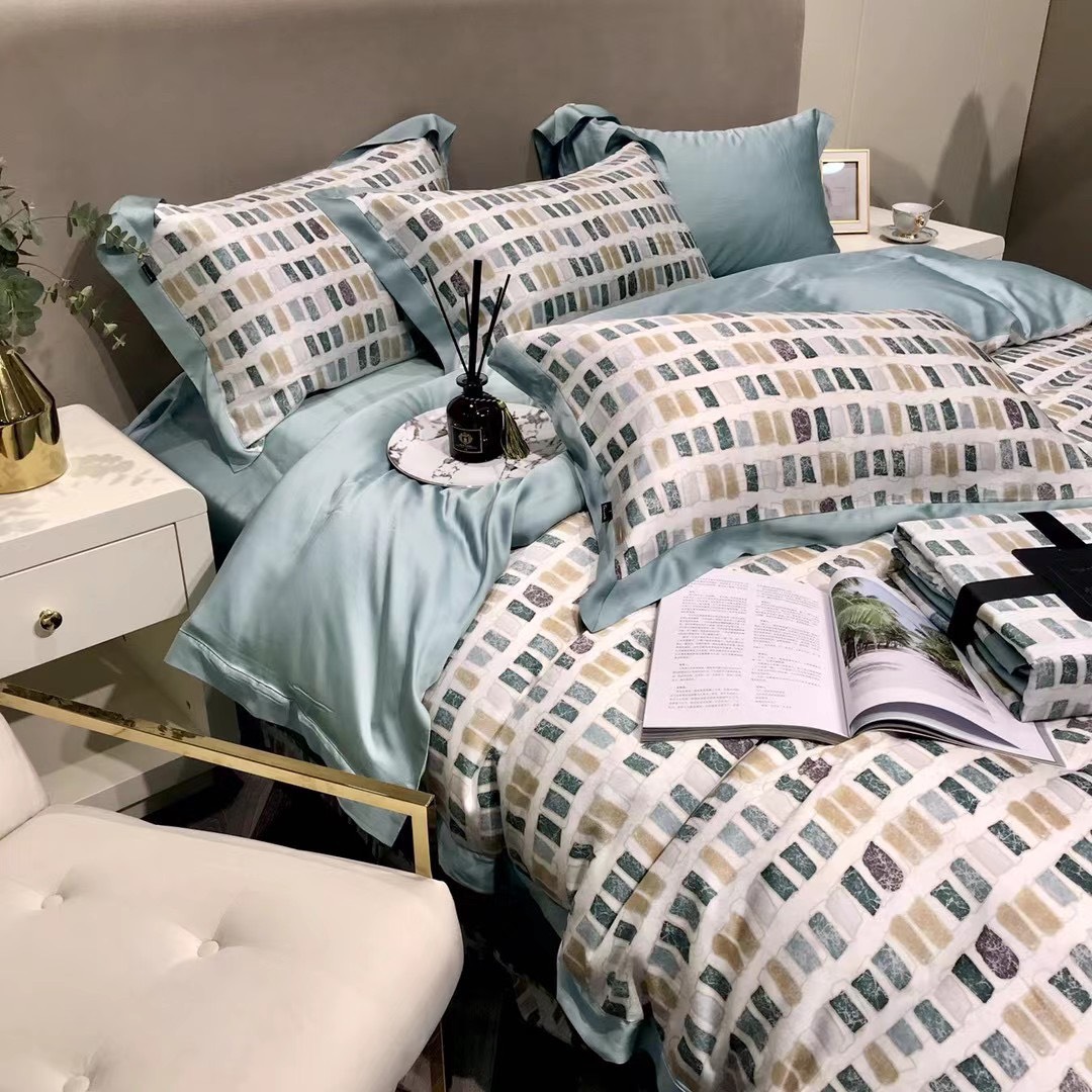 Bộ ga gối lụa TENCEL 60S hoạ tiết