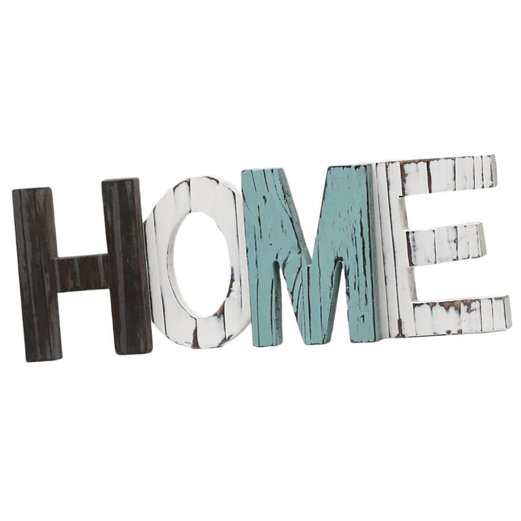 Wooden Free Standing HOME Letters Sign Decoration Wedding Gift Home Decor