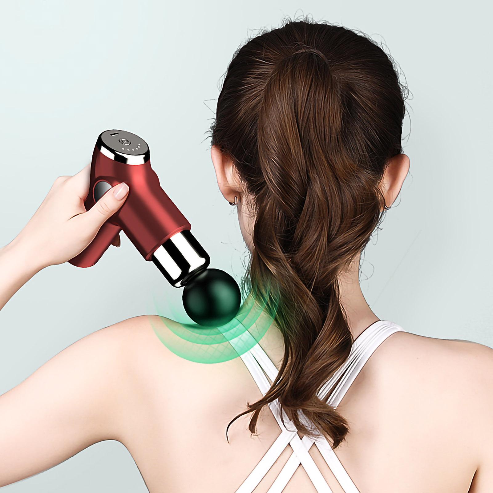 Súng Massage Mát Xa Cơ Cầm Tay 32 Mức Cường Độ Có Thể Điều Chỉnh 4 Đầu Mát Xa