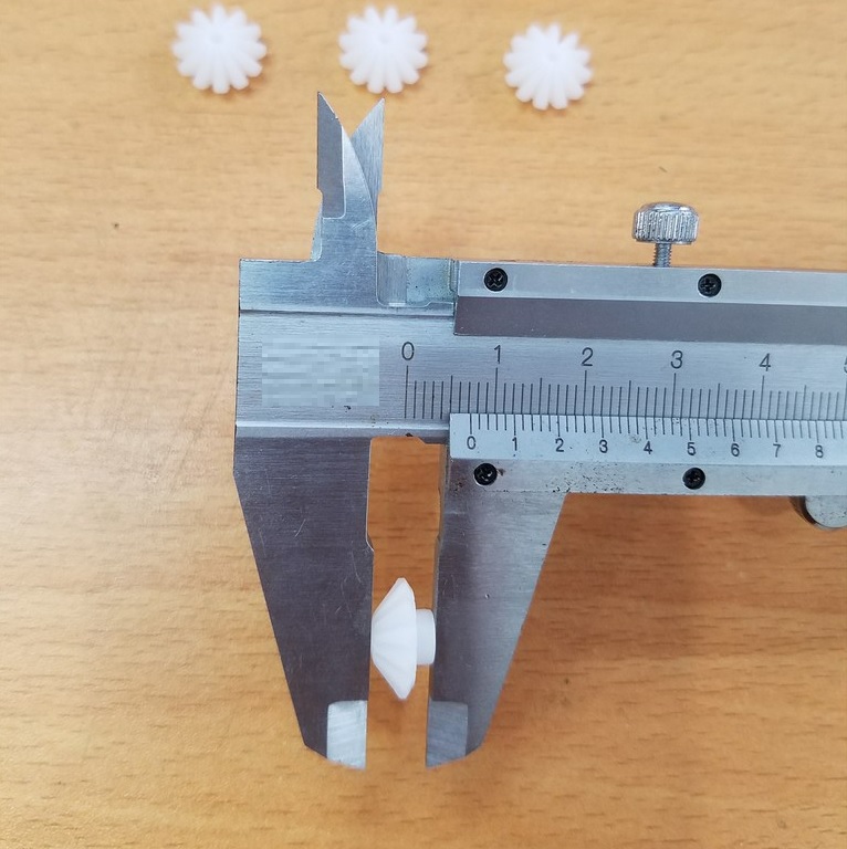 Bánh răng côn modul S112A, bánh răng côn 11 răng trục 2mm, giá bán 1 bánh răng