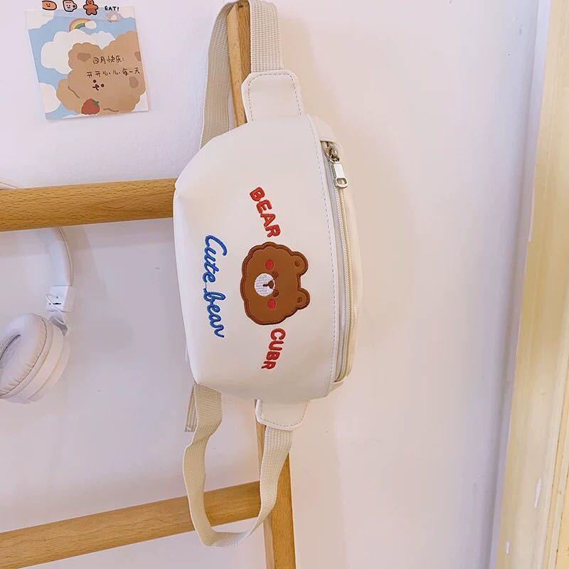 Japanese Students WildinsKorean Style Slanted Chest Bag Women2020New Fashion Net Popular Cute Bear Purse