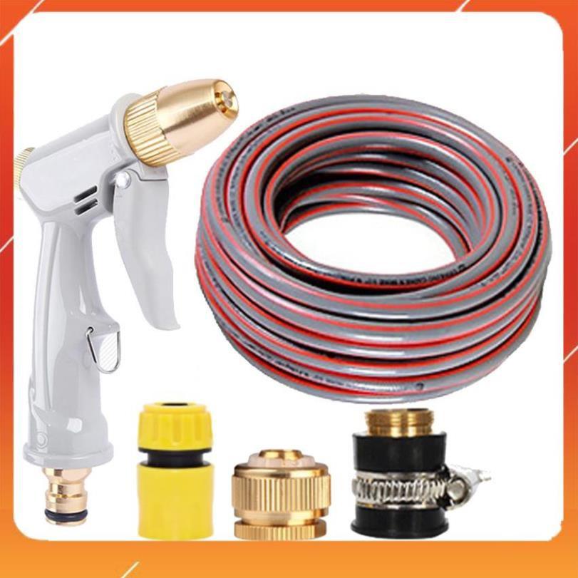 Bộ dây vòi xịt nước tưới cây rửa xe,tăng áp 3 lần, loại 3-5m 206846
