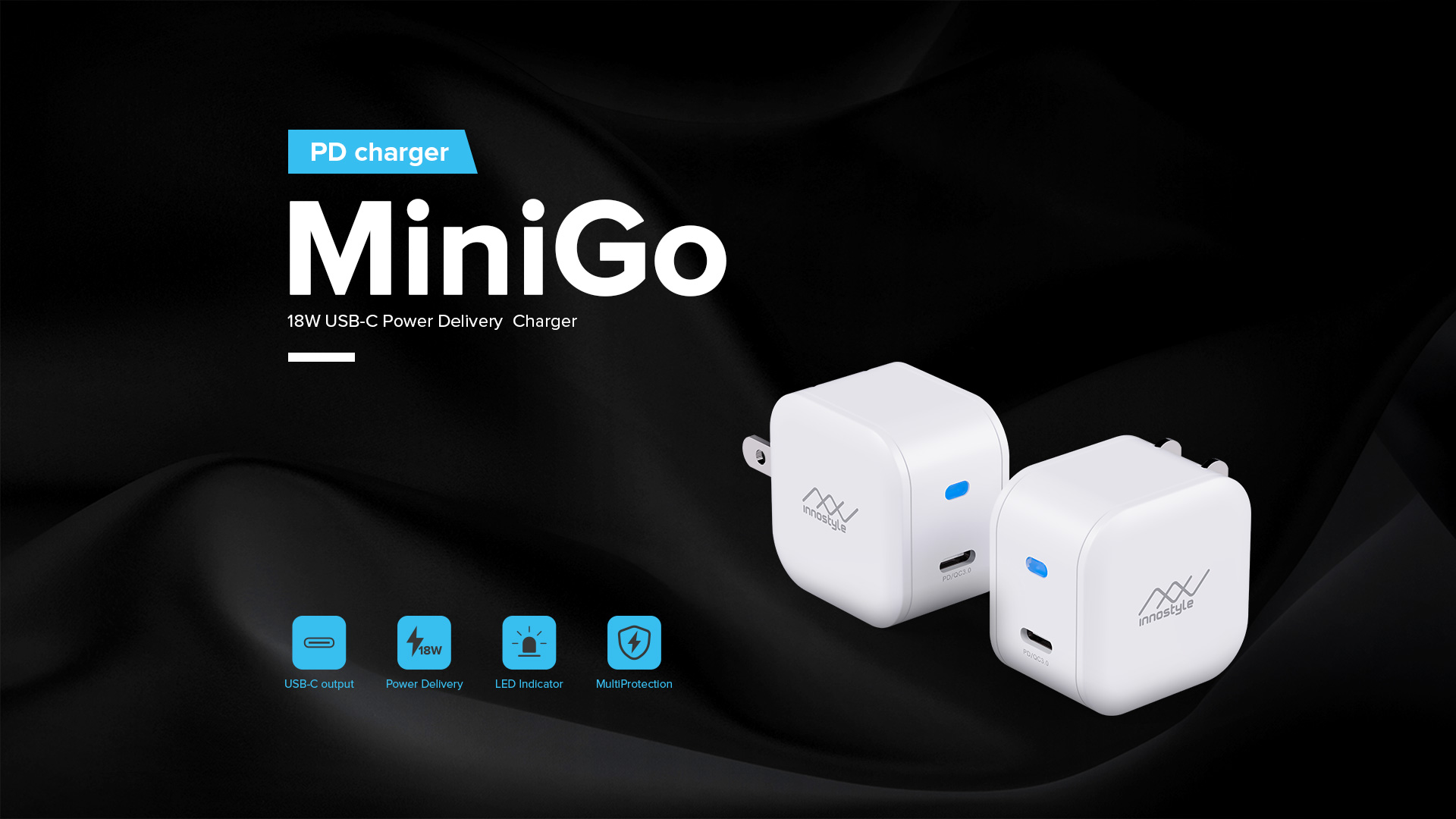 SẠC NHANH INNOSTYLE USB-C PD 18W MINIGO WHITE – IC18PD - HÀNG CHÍNH HÃNG