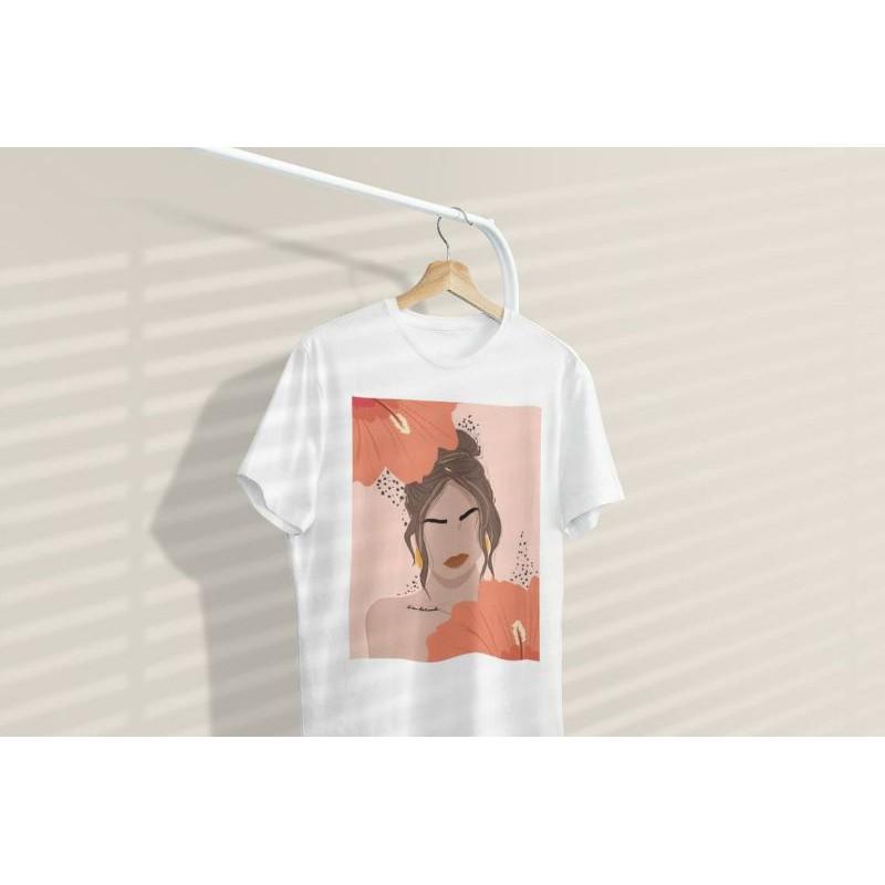 ÁO THUN CÔ GÁI HOA ĐÀO CHẤT COTTON 100% PHOM CHUẨN ĐẸP