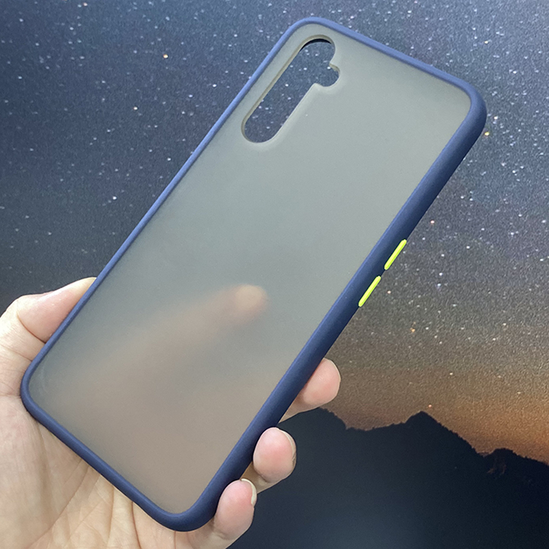 Ốp lưng cho Realme 6 Pro trong nhám viền màu