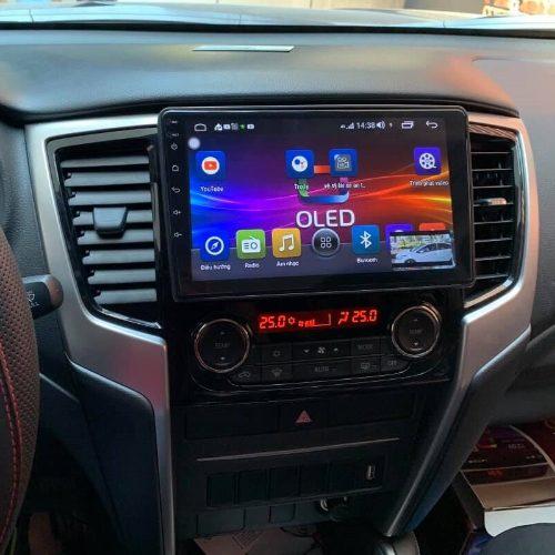 Mặt dưỡng kèm dây nguồn lắp màn hình android cho xe MITSUBISHI TRITON 2018