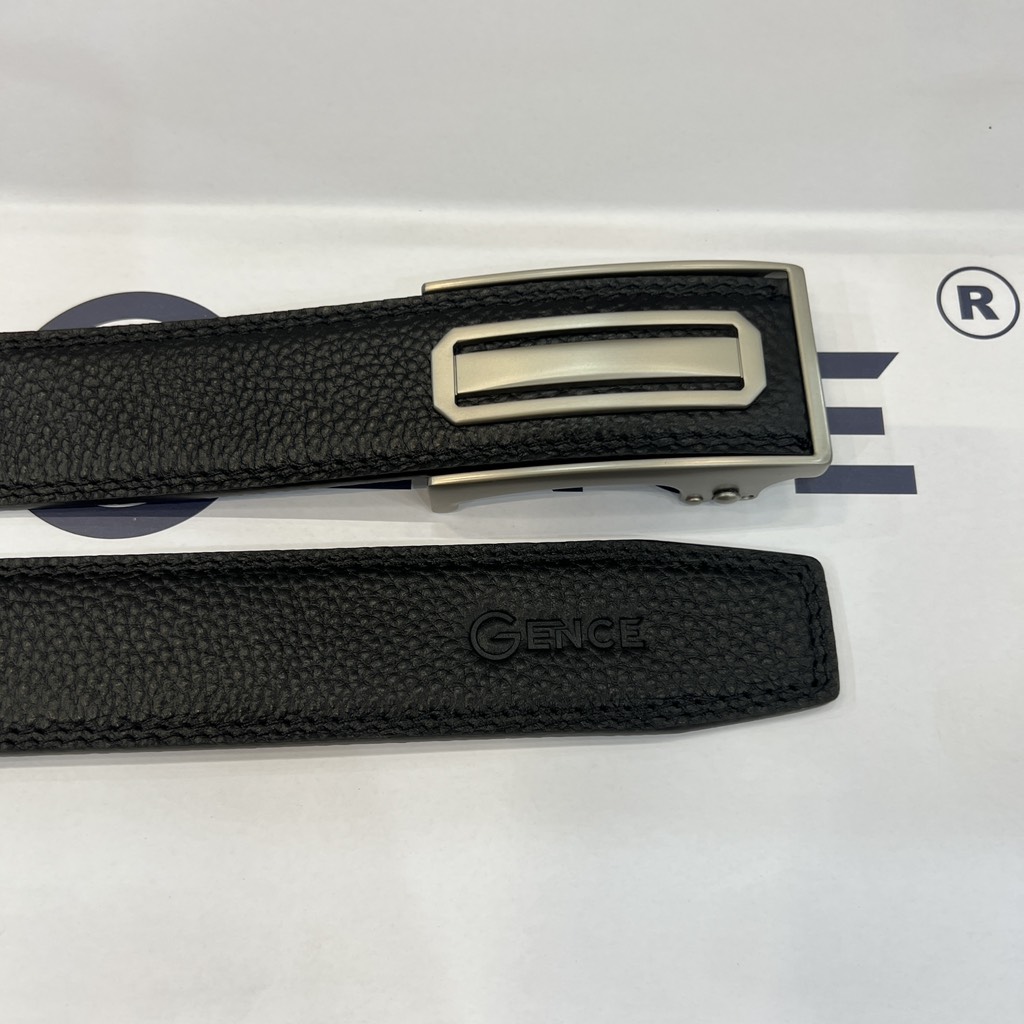 Thắt Lưng Nam Chính Hãng GENCE LG64 Chất Liệu Da Bò Cao Cấp Màu Đen