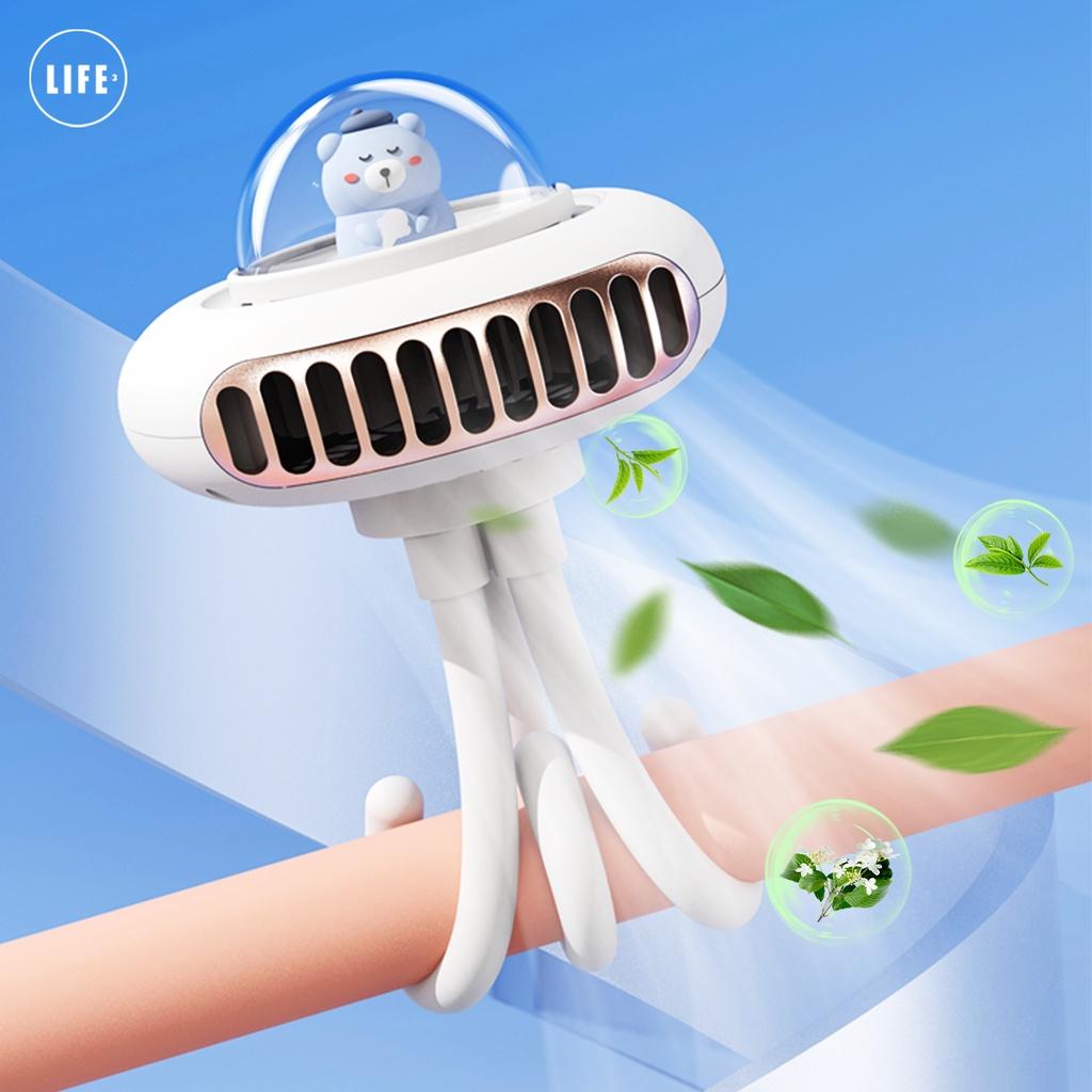 Quạt 3Life Kẹp Linh Hoạt Với 4 Tốc Độ Và Quạt Cầm Tay Có Thể Xoay Cho Xe Đẩy Em Bé / Xe Đạp Hàng nhập khẩu