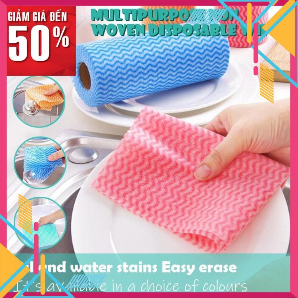 Khăn giấy lau đa năng bằng vải khô không dệt cho phòng nhà bếp tay giầy siêu sạch tiện dụng 50 tờ