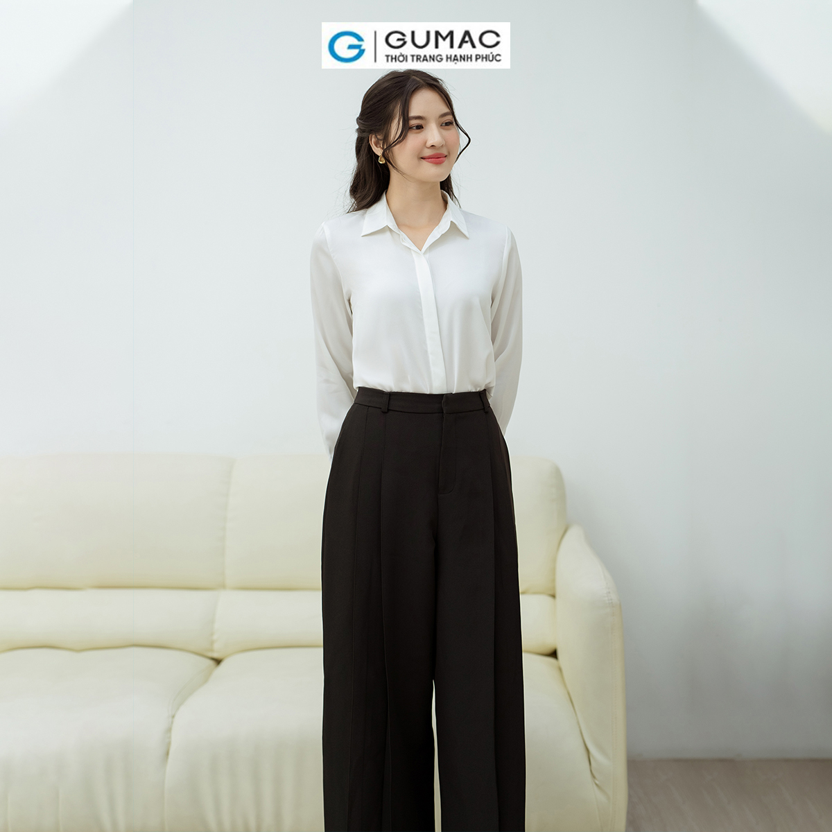 Áo sơ mi nẹp nút GUMAC AD08005