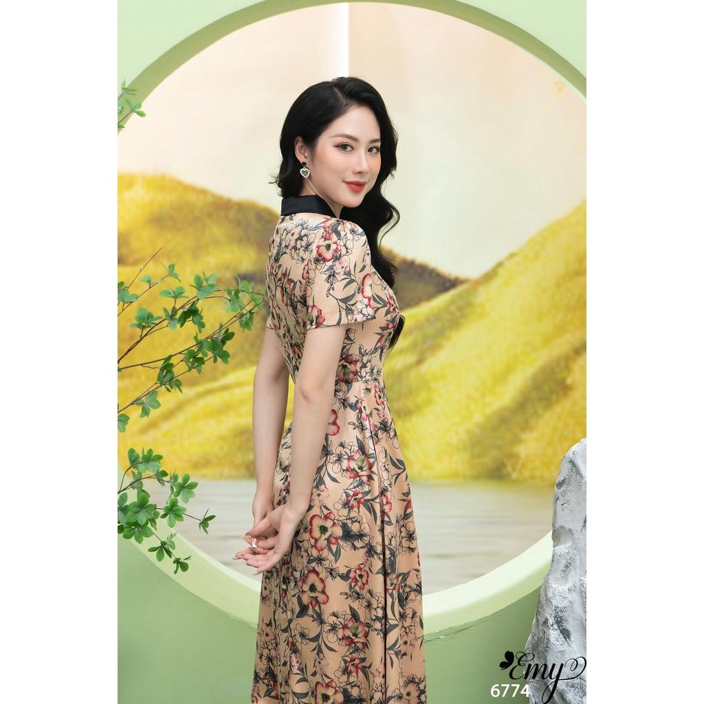 Đầm EMY EM6774 Xoè Cổ Danton