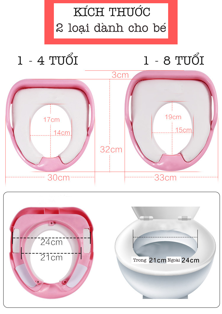 Bệ ngồi toilet cho bé - Bệ đi vệ sinh có tay vịn dành cho bé từ 1 tuổi đến 4 tuổi (xanh)