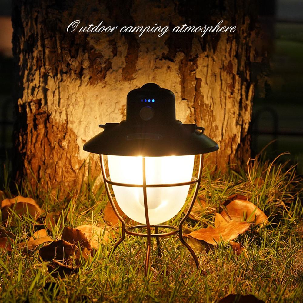 Đèn LED chiếu sáng cắm trại retro sạc USB