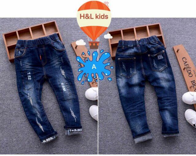 Quần jeans bé trai, bé gái jean co giãn cực chất sang chảnh bao đẹp lớn nhất 50kg vừa