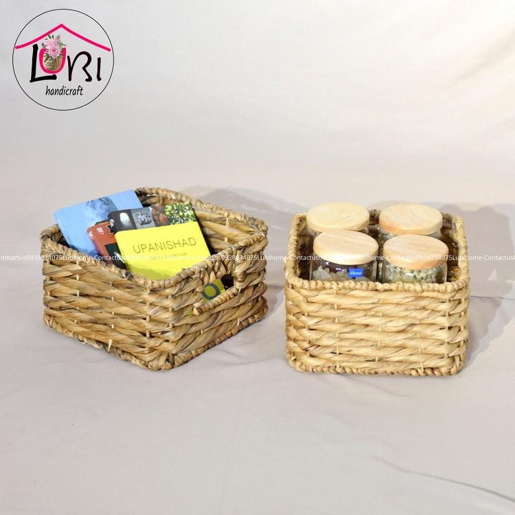 - Khay để giường lục bình hình chữ nhật - đơn giản, tinh tế