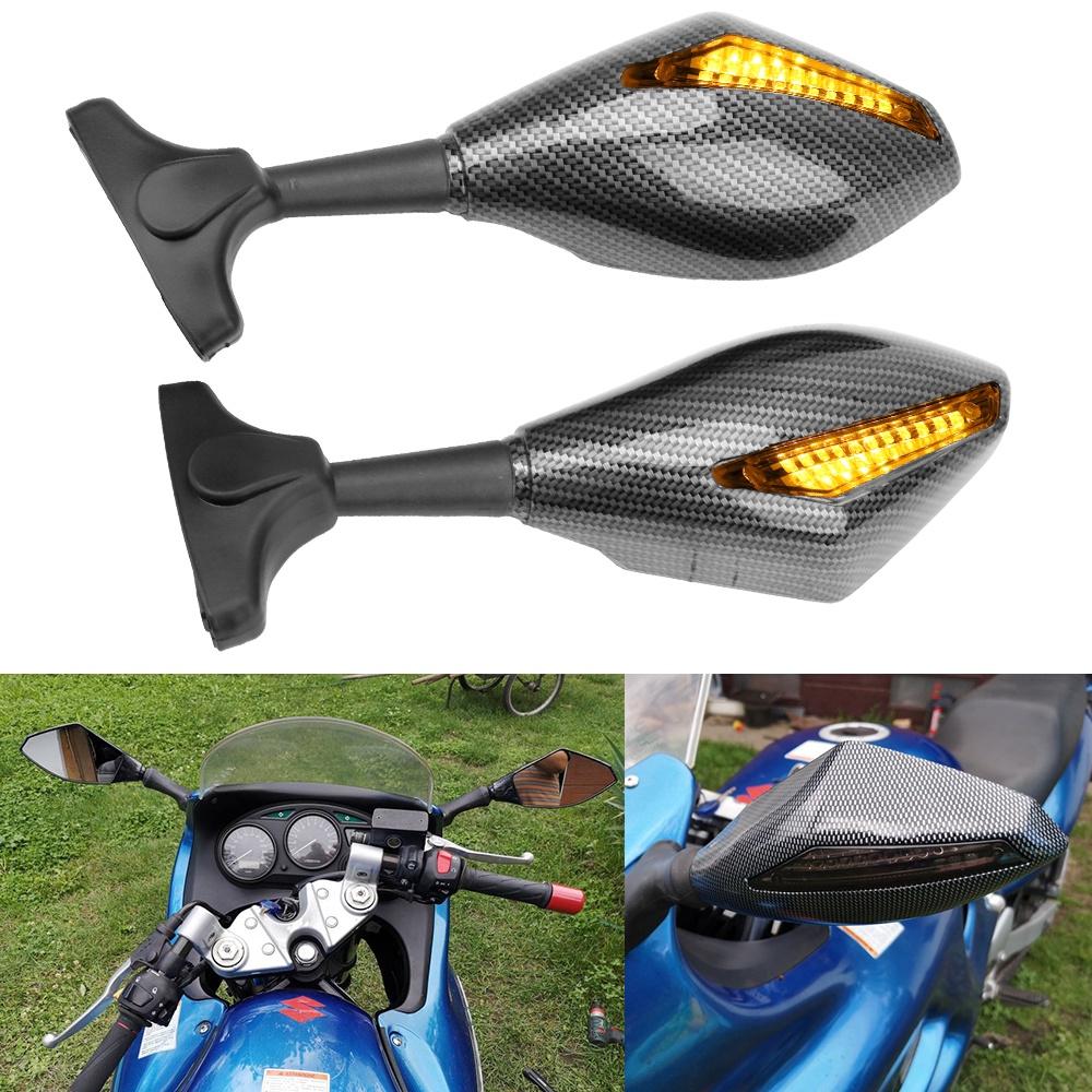 1 Cặp gương chiếu hậu tích hợp đèn LED xi nhan thông dụng cho xe máy