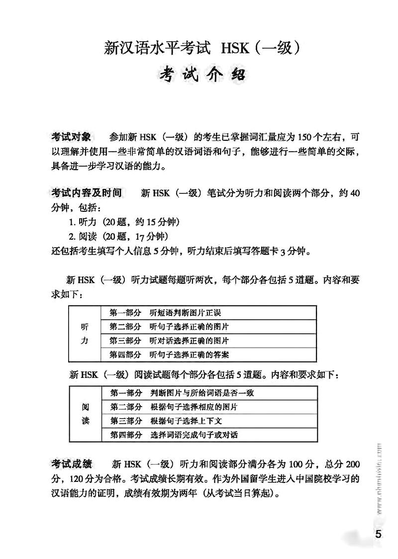 Mô Phỏng Đề Thi HSK - Phiên Bản Mới - Cấp Độ 1