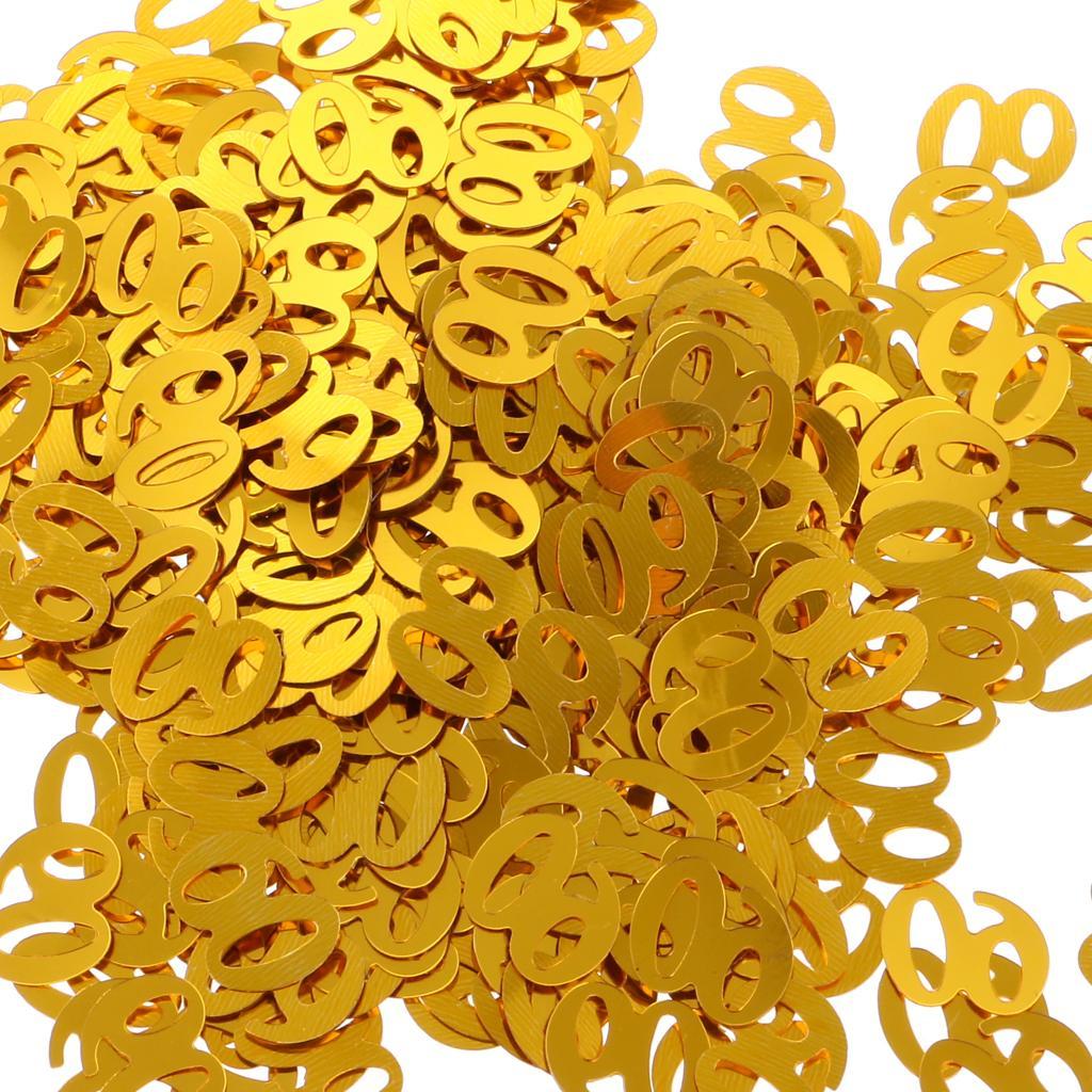 3X Table Confetti Age Birthday Party Wedding Anniversary Table Confetti Gold 60