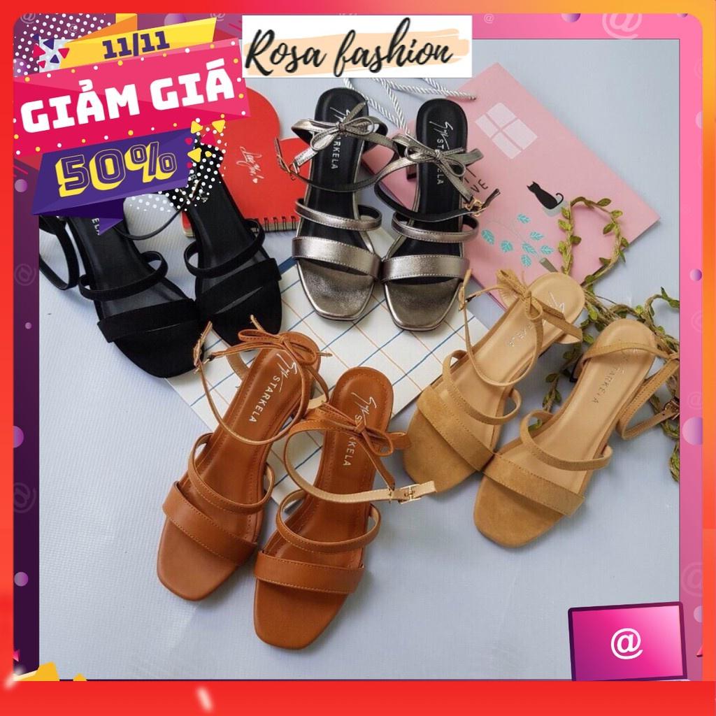 Giày sandal 5p mũi vuông 2 quai hở gót - CG-0289