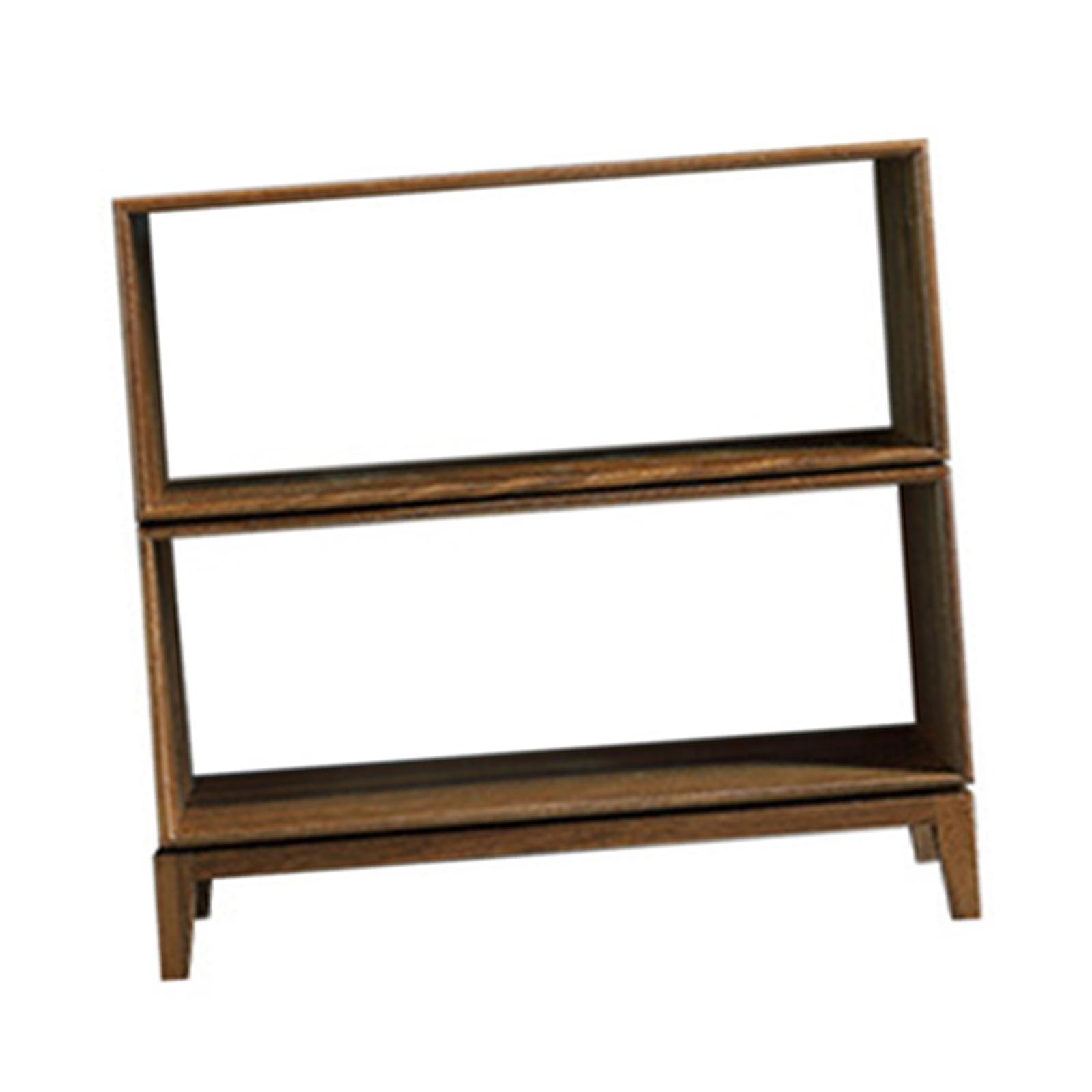 Dollhouse Cupboard Dollhouse Miniature Furniture Wooden DIY Accessory Dual Layer, DIY Model Combination Cabinet for Boys Girls Birthday Gifts