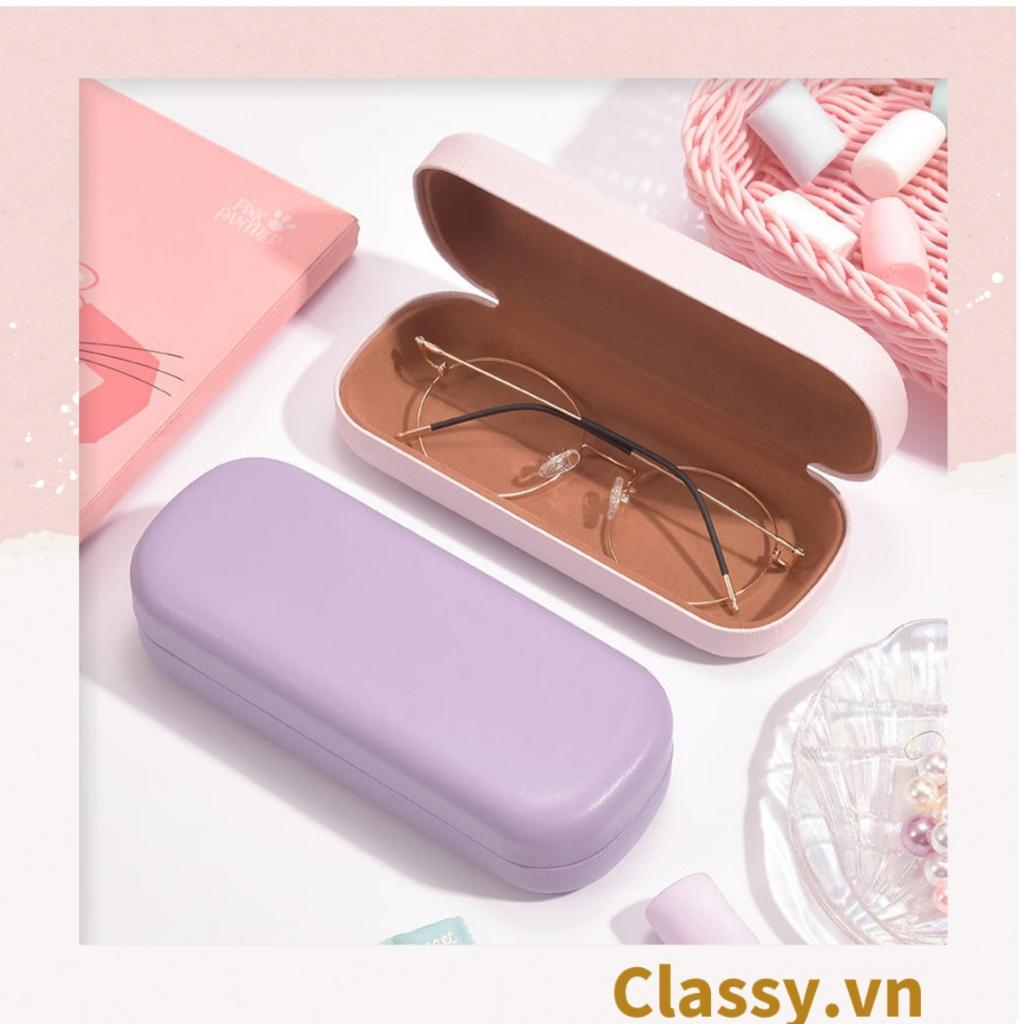 Hộp đựng mắt kính Classy màu trơn, chống sốc, chống trầy xướt PK1263