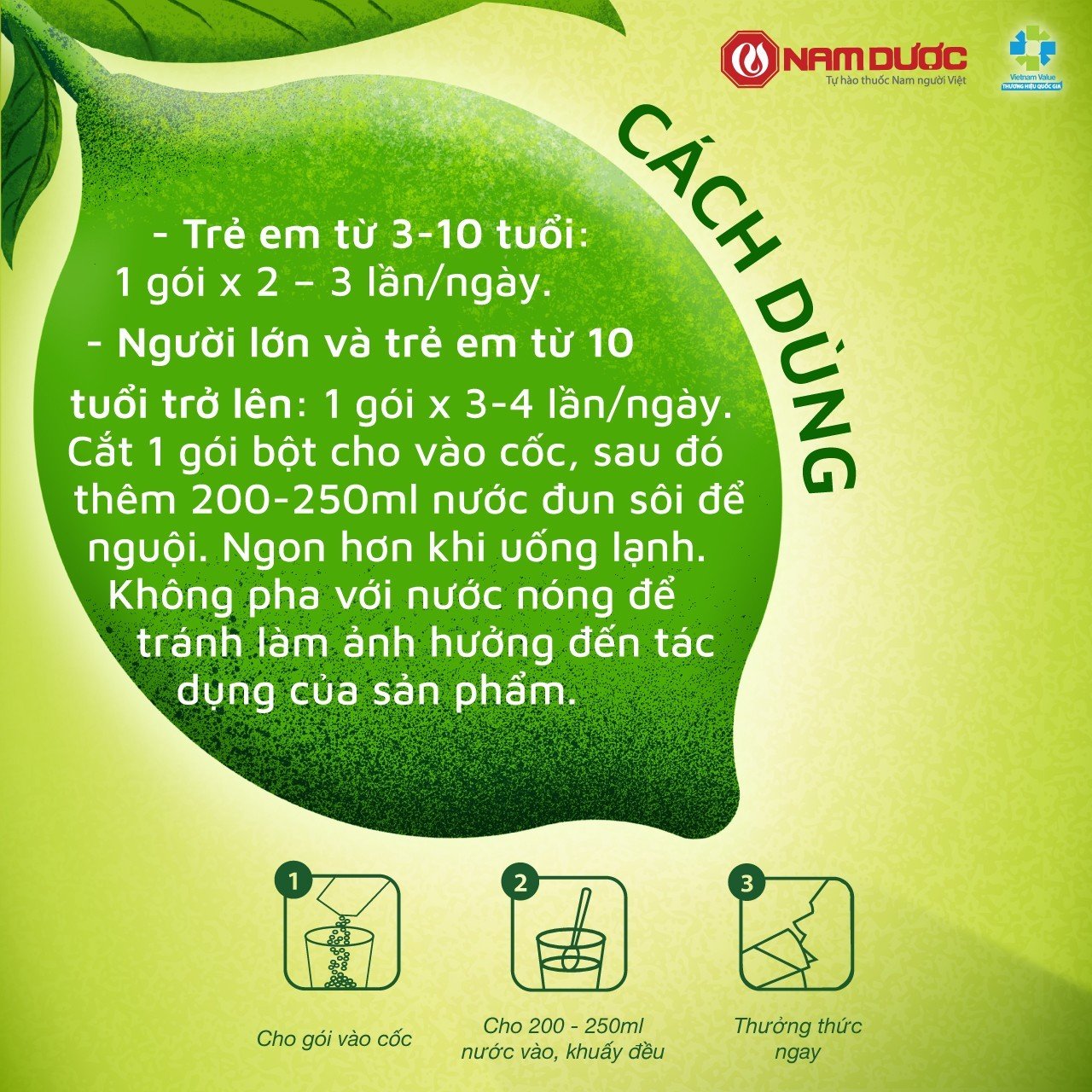 Bột sủi thanh nhiệt Livecool Nam Dược hương dưa gang hộp 6 gói x7g hỗ trợ giảm nhiệt miệng nóng trong,giải độc,mát gan