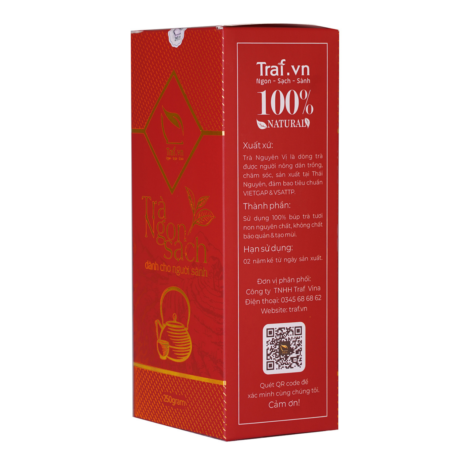 Trà thái nguyên, Trà ngon, Trà Nguyên Vị, 250G/Hộp
