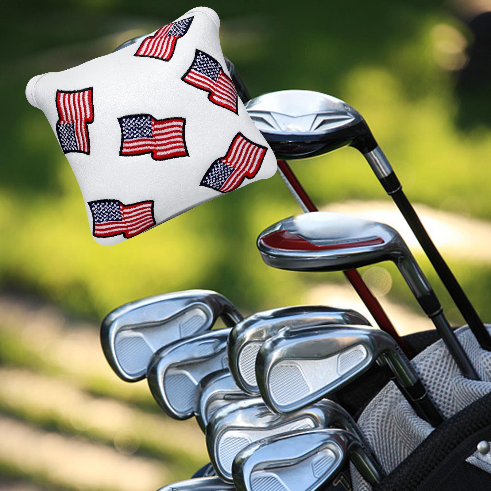 Golf Putter Head Cover Closure Artificial Leather Golf Center Shaft Putter Cover for Most Putter