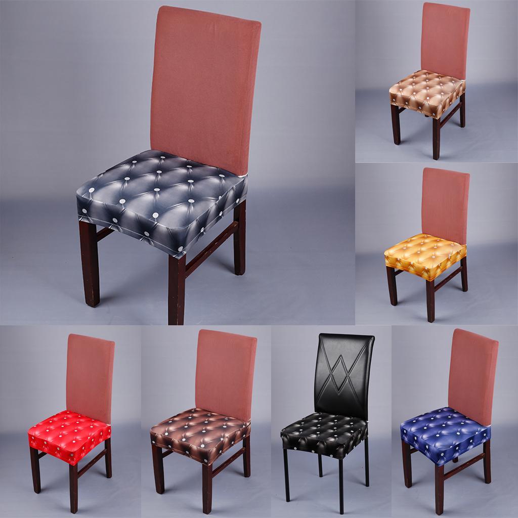 Polka Dot Stretch Spandex Elastic Chair Seat Cover for Dining Room