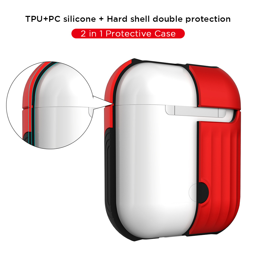 Vỏ bảo vệ tai nghe Có dây Vali silicon 2 trong 1 chống rơi chống va đập Thay thế cho AirPods 1