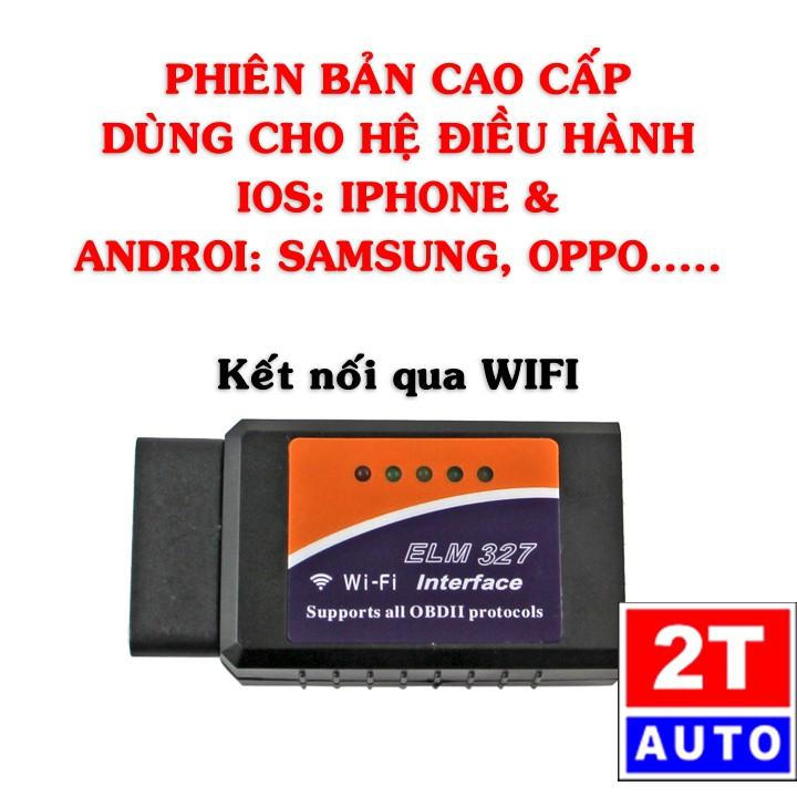 Thiết bị quét xóa lỗi cá vàng check engine chẩn đoán scan lỗi xe hơi ô tô cắm cổng OBD EML327- WIFI:  SKU:277-1