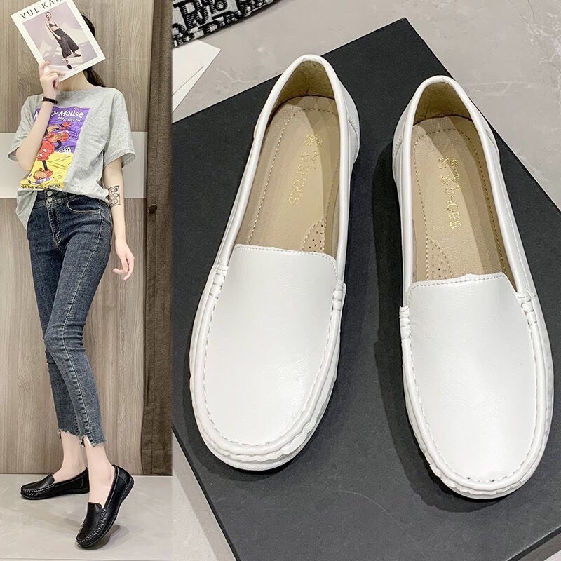 GIÀY LƯỜI NỮ -  GIÀY SLIP ON NỮ DA MỀM