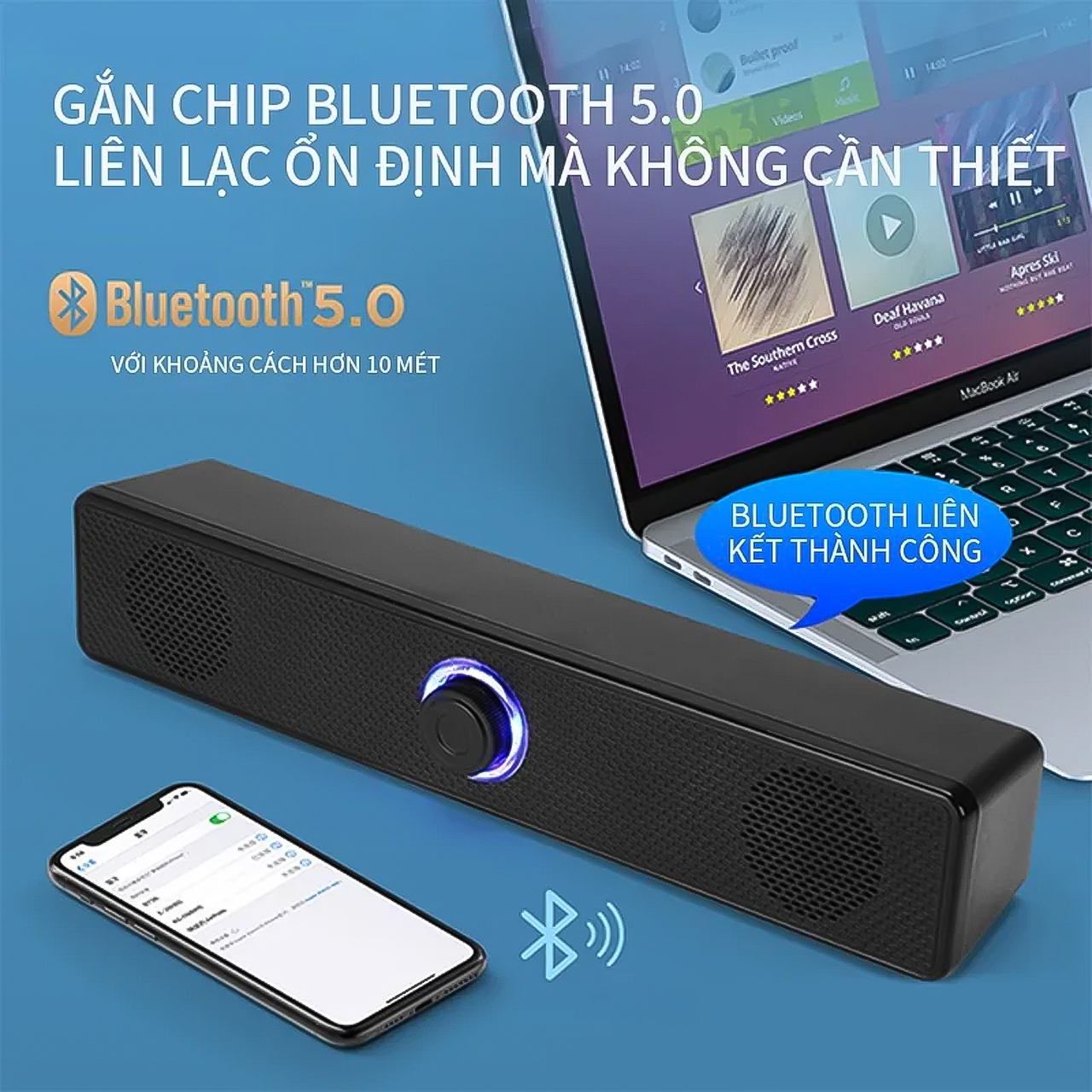 Vinetteam Loa vi tính bluetooth 5.0 E-350T/E-3511/ E-1002 sound bar âm thanh vòm 3D dùng nghe nhạc, xem phim, giải trí tương thích với điện thoại, máy tính, laptop, tivi - hàng chính hãng