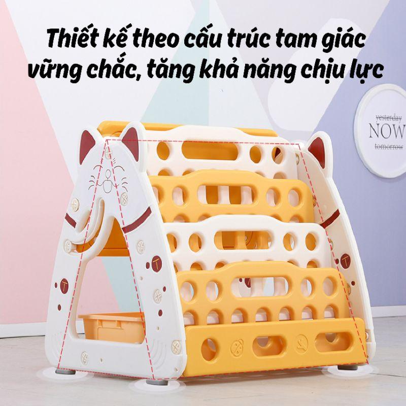 Bản vẽ bàn học kệ sách Holla 3in1 cho bé