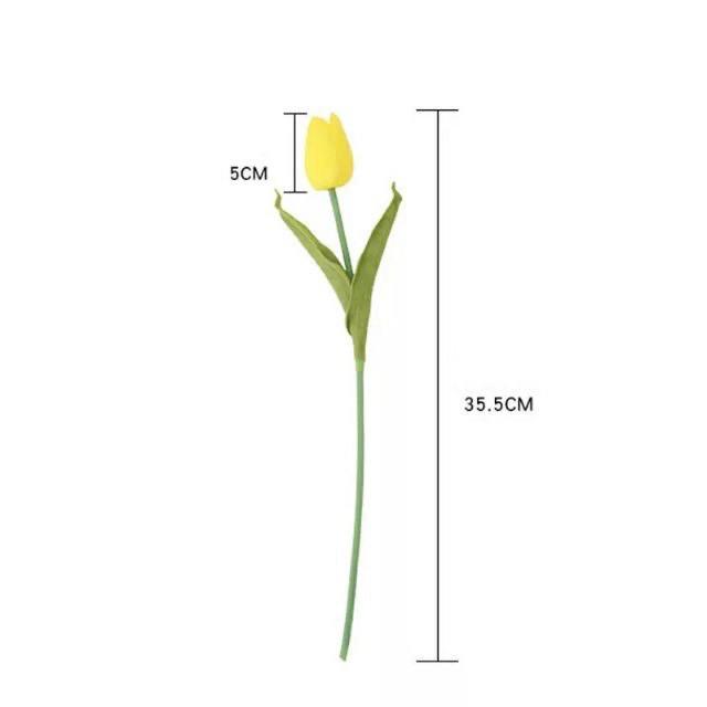Hoa Tuy Líp Đơn Giả Trang Trí dài 36cm đường kính bông 5cm