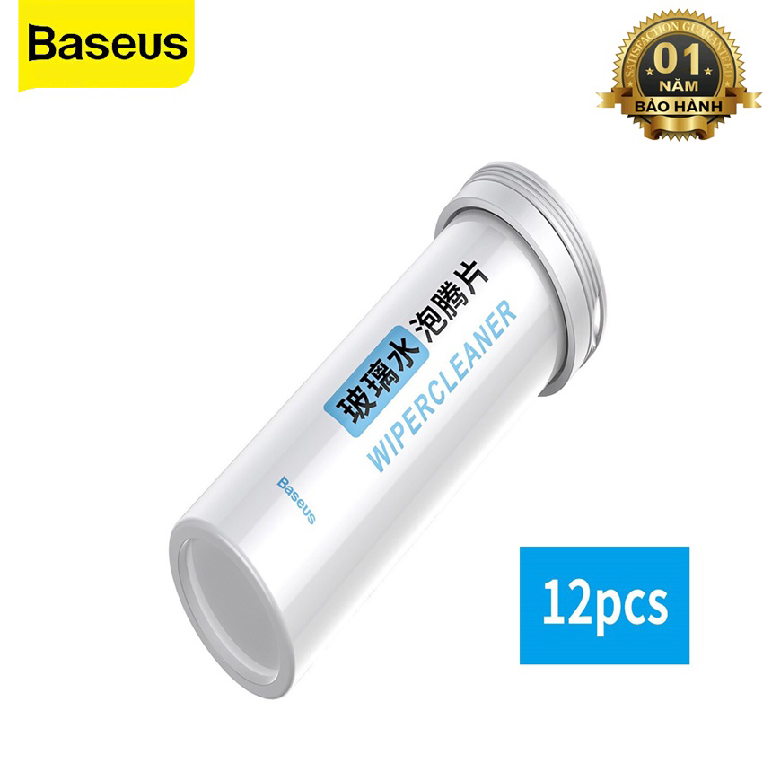 Viên Sủi Lau Kính Ô TÔ Cao Cấp Baseus Hộp 12 Viên Giúp Kính Sạch Bóng Chống Đọng Nước - Hàng Chính Hãng