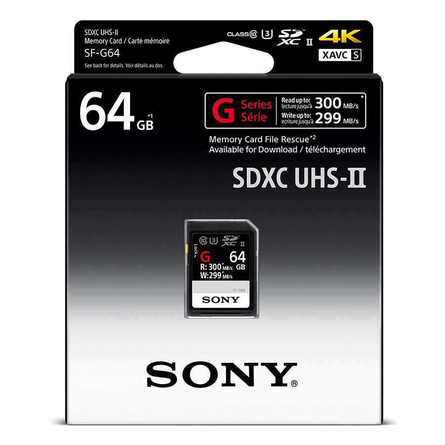 Thẻ Nhớ Sony 64GB SF-G Series UHS-II SDXC Memory Card - Hàng Chính Hãng