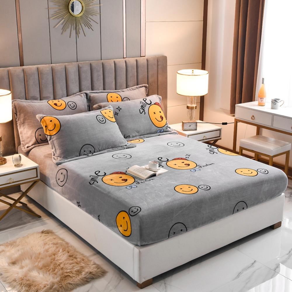Làm Dày Dép Nỉ Ấm Áp Bộ Chăn Ấm Pha Lê Nhung Trang Bị Tấm Bọc Nệm Mùa Đông Ấm Cúng Toàn Năng Thun Nhà Giường vải Lanh