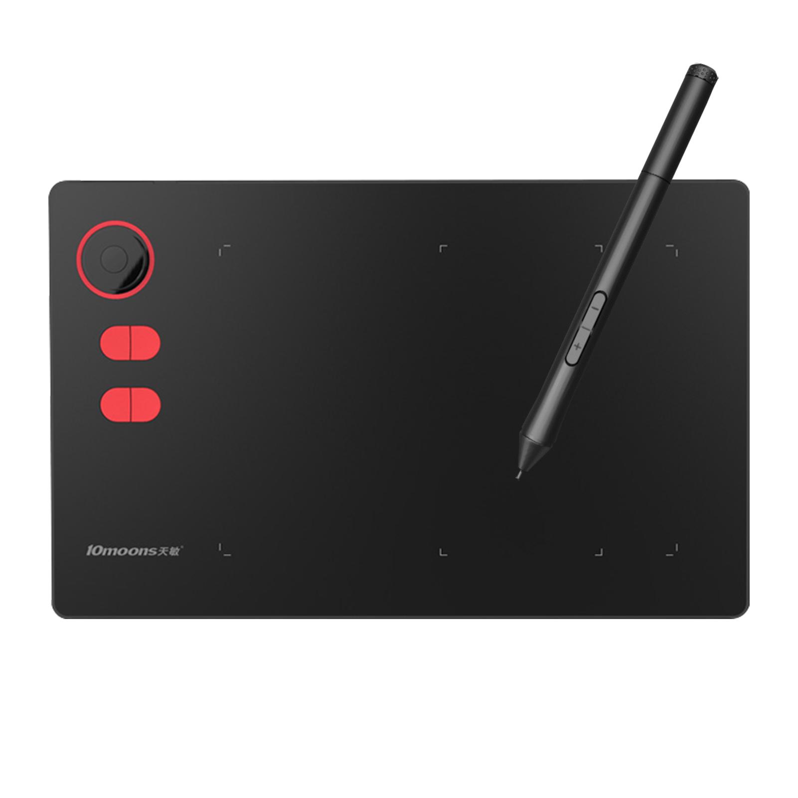 10moons G20 Graphics Drawing Tablet Ultralight Digital Art Creation Sketch 8.4x5.7 Inches with Battery-free Stylus 8 Pen
