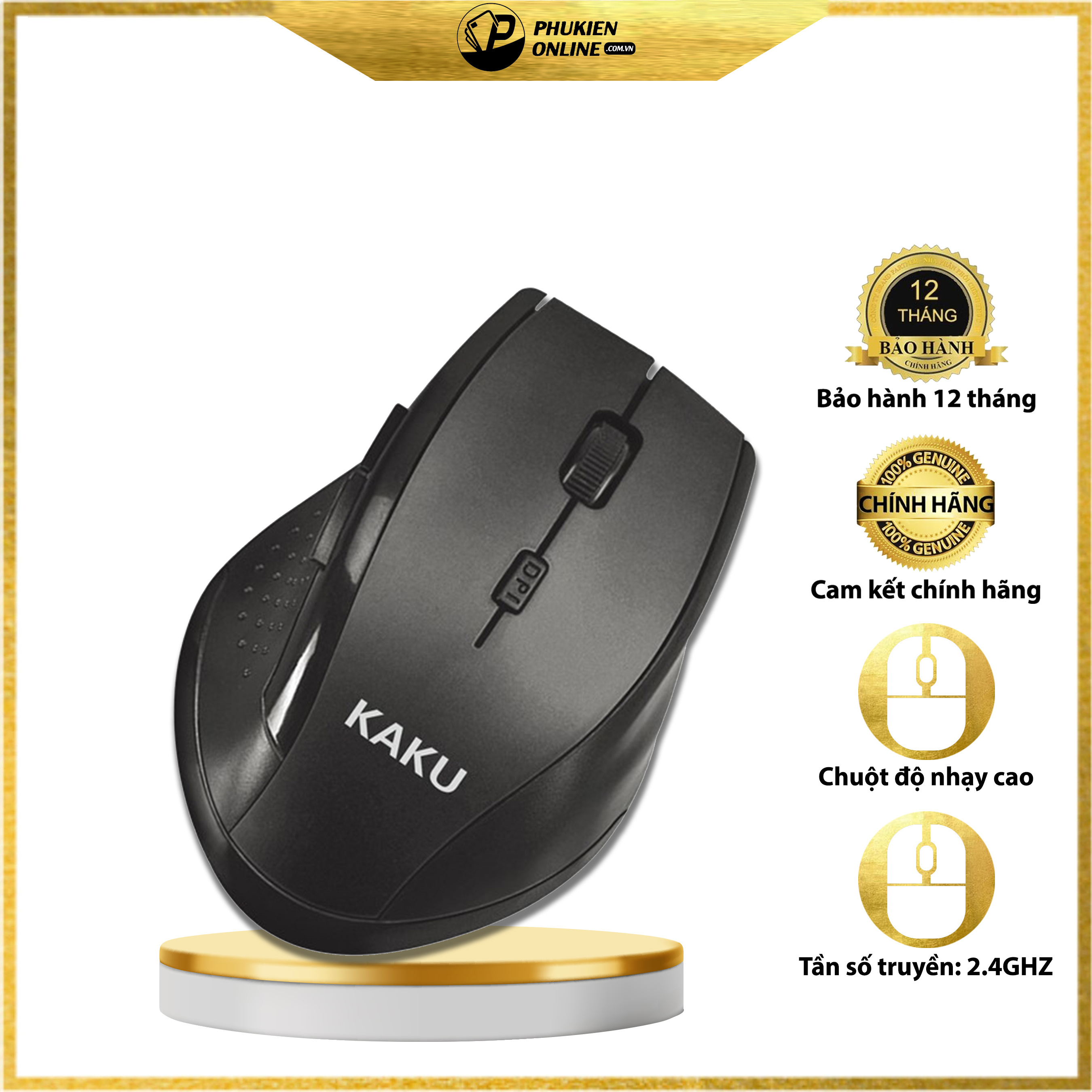 Chuột quang máy tính gaming Floveme  không dây bluetooth KSC-449 - Tần số truyền: 2.4GHZ - 6 nút chất liệu ABS bền đẹp - Hàng chính hãng