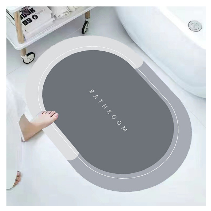 Thảm chùi chân Bathroom, thảm lau chân chất liệu bằng nhung cao cấp - Hàng Chính Hãng