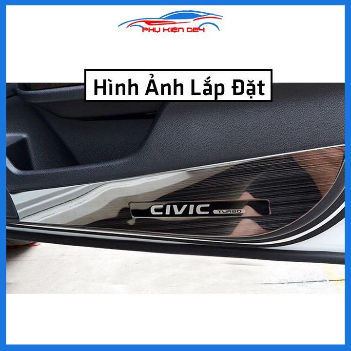 Bộ ốp tapli Civic 2016-2017-2018-2019-2020-2021-2022 vân Titan chống xước va đập khi mở cửa và làm đẹp xe